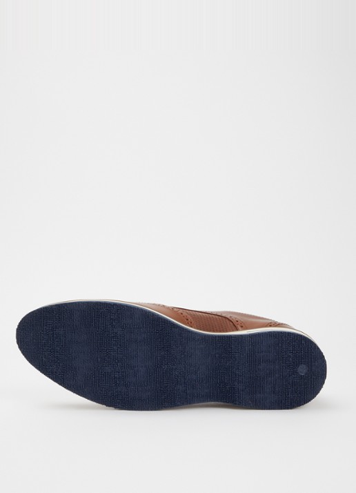Dune London Barkings brogue van nubuck  - detail 3 roodbruin