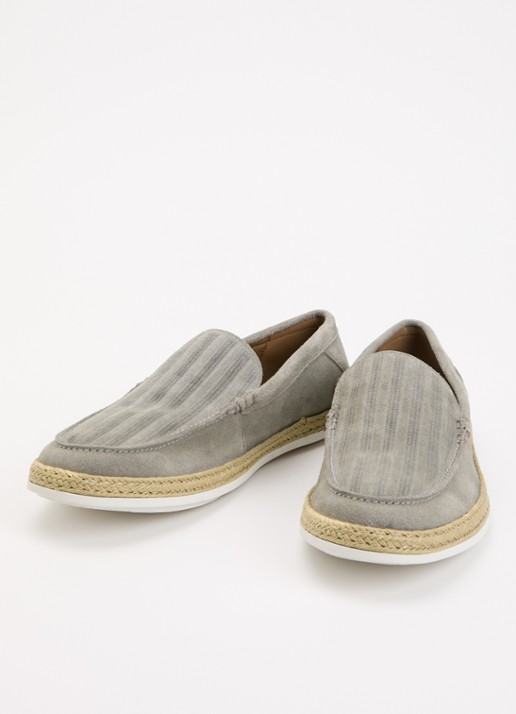 Dune London Barnies slip-on van suède - detail 3 olijfgroen