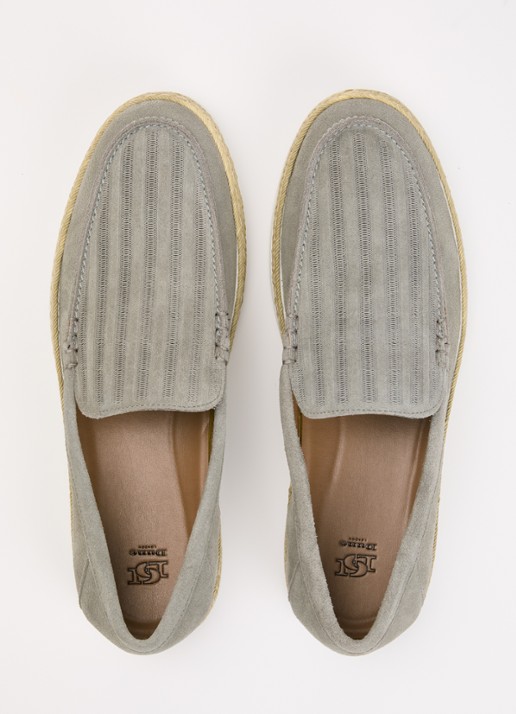 Dune London Barnies slip-on van suède - detail 4 olijfgroen