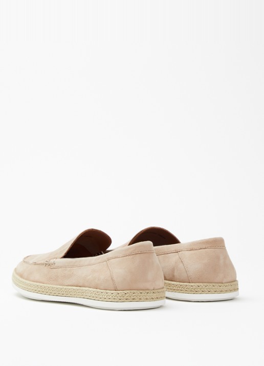 Dune London Barnies slip-on van suède - achterkant 2 beige