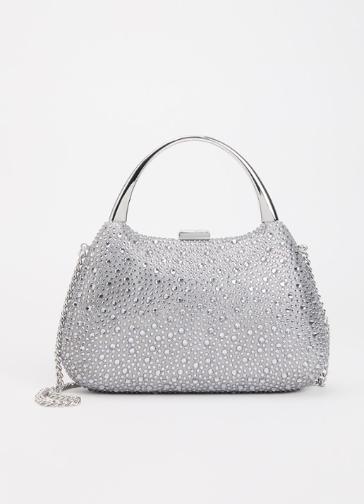 Dune London Beamings clutch met strass en afneembare schouderriem