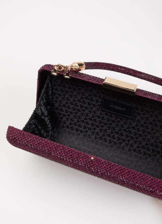 Dune London Beaut clutch met afneembare schouderriem - detail paars