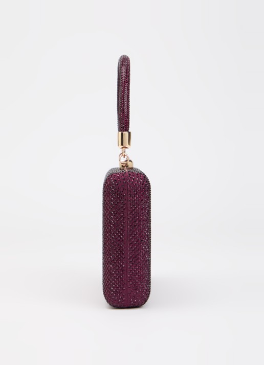 Dune London Beaut clutch met afneembare schouderriem - detail 2 paars