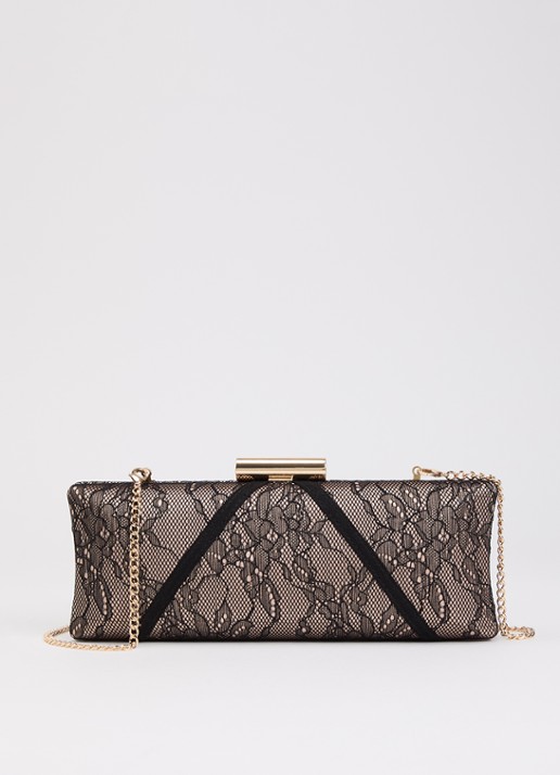 Dune London Becoming clutch met afneembare schouderriem en details van kant
