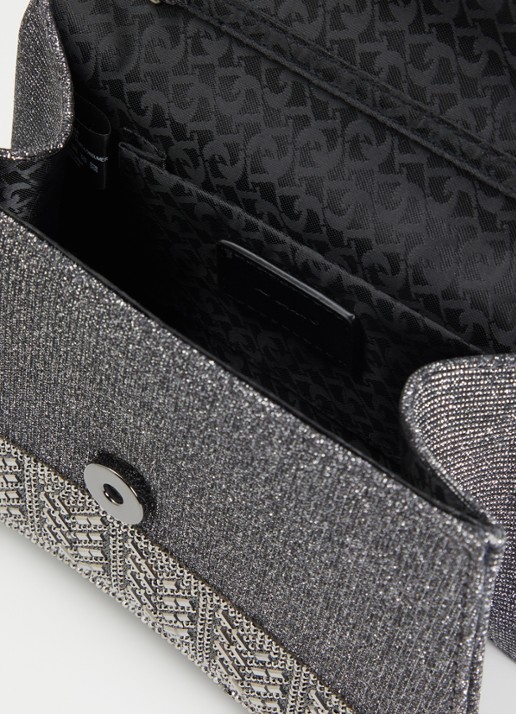 Dune London Bedazzle handtas met afneembare schouderriem en pailletten  - detail 2 zilver