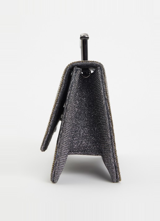Dune London Bedazzle handtas met afneembare schouderriem en pailletten  - detail 3 zilver