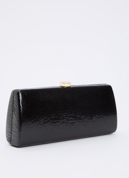 Dune London Belinda clutch met afneembare schouderriem - achterkant zwart
