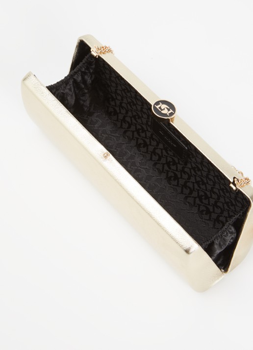 Dune London Belinda clutch met afneembare schouderriem - detail 8 goud