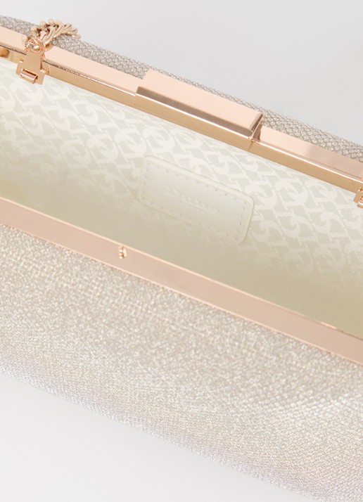 Dune London Bellaria clutch met afneembare schouderriem - detail 2 goud