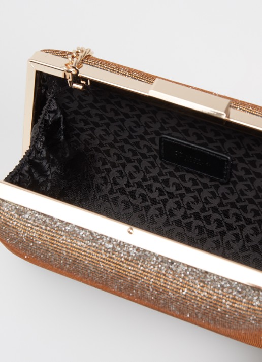 Dune London Bellaria clutch met afneembare schouderriem - detail 2 roségoud
