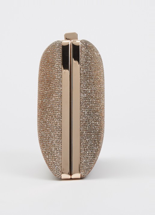 Dune London Bellaria clutch met afneembare schouderriem - detail 3 roségoud