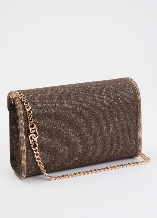 Dune London Bellini clutch met logo - achterkant brons