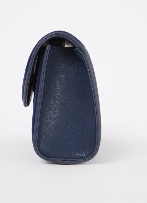 Dune London Bellini clutch met logo - detail 4 donkerblauw