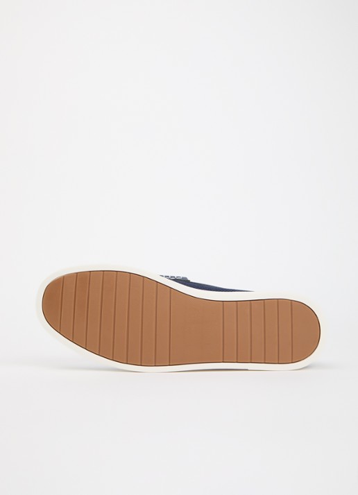 Dune London Benzy loafer met gebreid bovenwerk - detail 5 donkerblauw