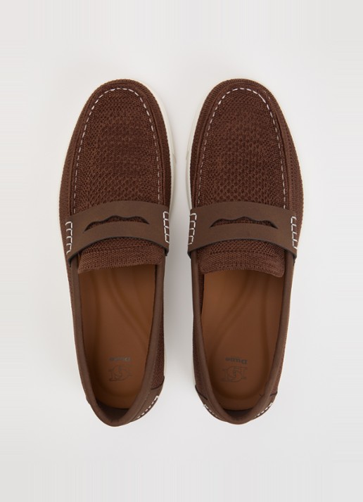 Dune London Benzy loafer met gebreid bovenwerk - detail 3 bruin
