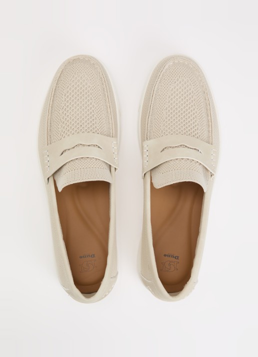 Dune London Benzy loafer met gebreid bovenwerk - detail 3 creme