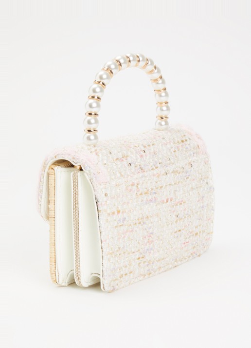 Dune London Blooms crossbodytas met afneembare schouderriem - achterkant lichtroze