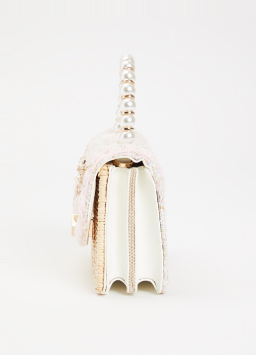 Dune London Blooms crossbodytas met afneembare schouderriem - detail 3 lichtroze