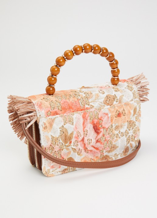 Dune London Blooms crossbodytas met afneembare schouderriem - achterkant 5 orange