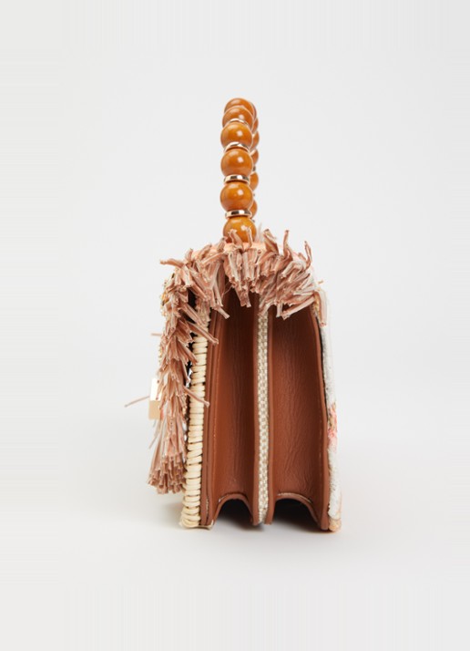 Dune London Blooms crossbodytas met afneembare schouderriem - detail 3 orange
