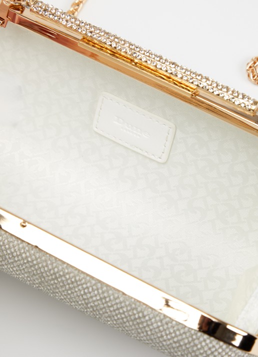 Dune London Body clutch van leer - detail beige