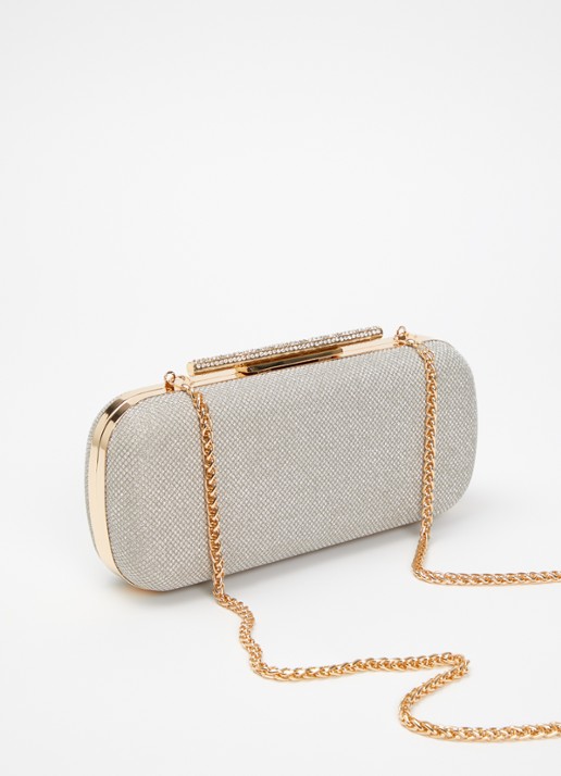 Dune London Body clutch - achterkant zilver