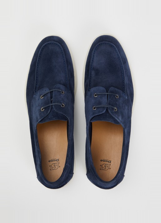 Dune London Boldman bootschoen van suède - detail 3 indigo