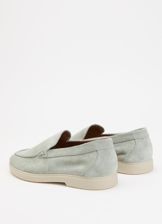 Dune London Boltman loafer van leer - achterkant 5 lichtgroen