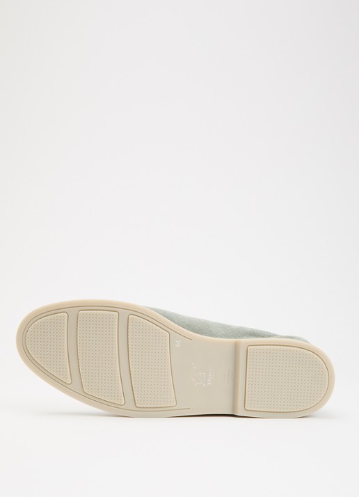 Dune London Boltman loafer van leer - detail 3 lichtgroen