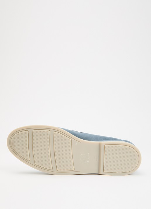 Dune London Boltman loafer van leer - detail 4 lichtblauw