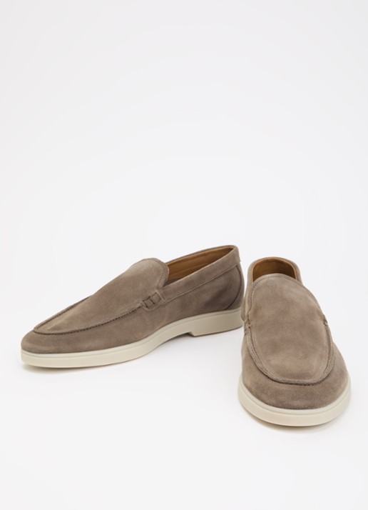 Dune London Boltman loafer van leer - detail taupe