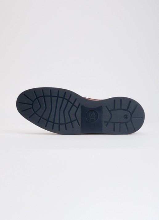 Dune London Bow veterschoen van leer  - detail 5 cognac