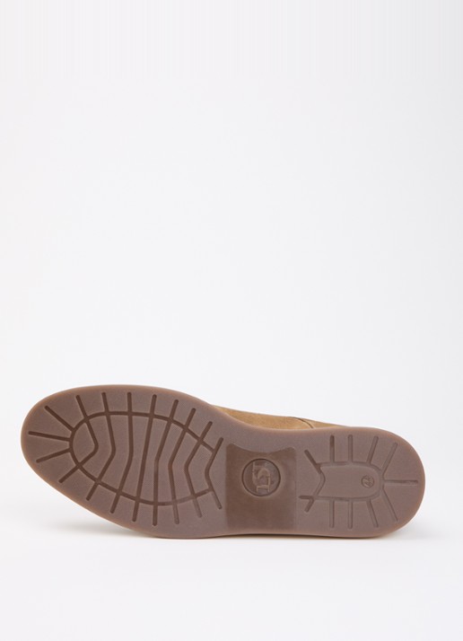 Dune London Bow veterschoen van leer  - detail 4 zand