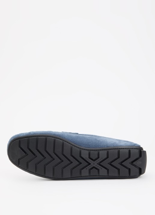 Dune London Brackon mocassin van leer - detail 4 blauw