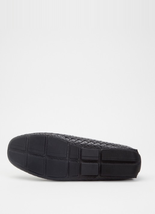 Dune London Bradlay moccasin van leer - detail 3 zwart