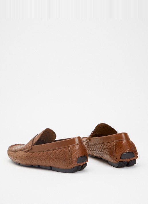 Dune London Bradlay moccasin van leer - achterkant 2 bruin