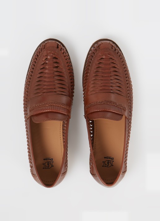 Dune London Brickles loafer van leer - detail 3 bruin