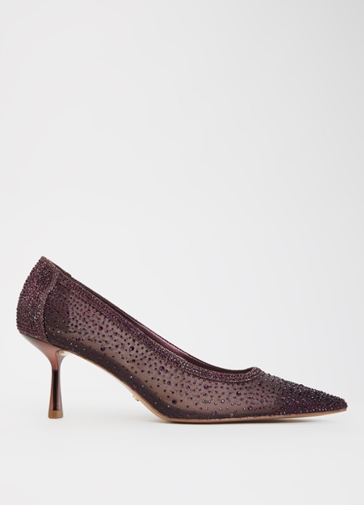 Dune London Brivelle pump van mesh met strass