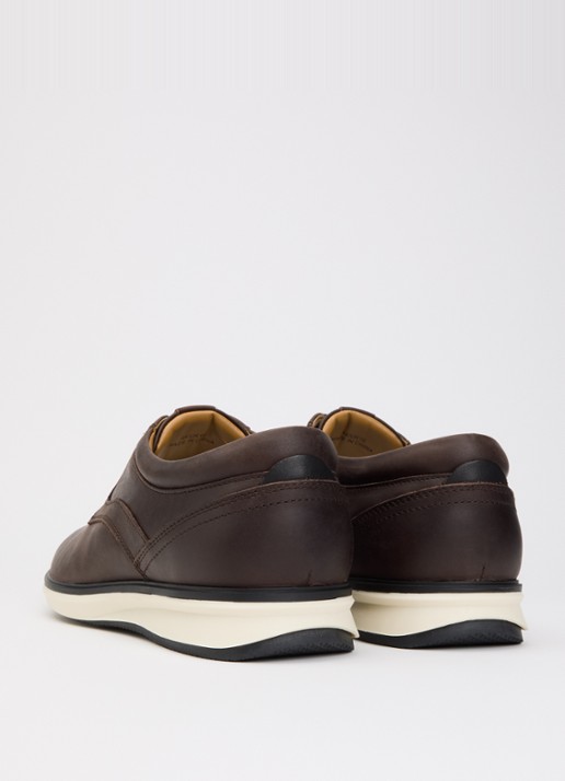Dune London Brydon veterschoen van leer - achterkant 4 514dark brown-leather