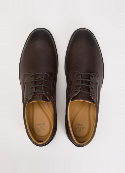 Dune London Brydon veterschoen van leer - detail 2 514dark brown-leather