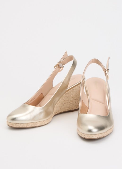 Dune London Capable sleehak van leer met metallic finish - detail 2 goud