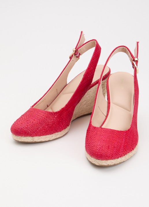 Dune London Capable sleehak van leer met metallic finish - detail 3 rood
