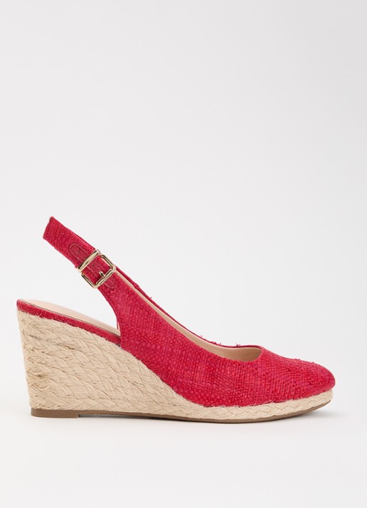 Dune London Capable sleehak van leer met metallic finish - voorkant 2 rood