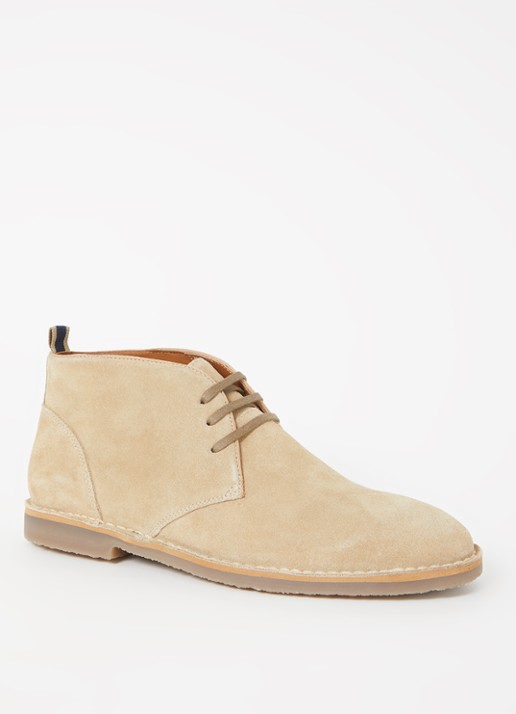 Dune London Cashed veterschoen van leer  - voorkant 4 beige