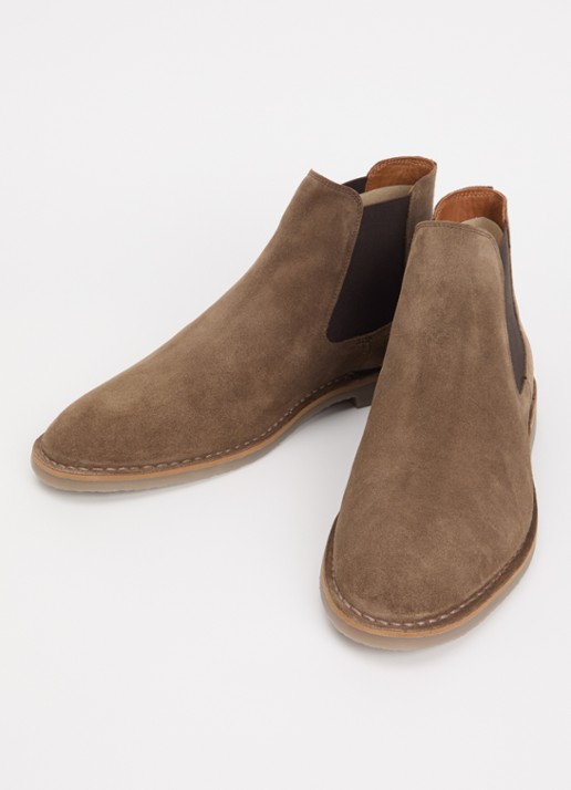 Dune London Cashy chelsea boot van suède - detail 2 lichtbruin