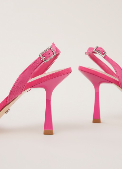 Dune London Casis slingback van suède - detail 3 roze