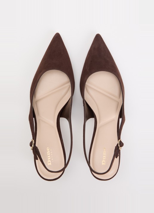 Dune London Celinna slingback van lakleer - detail 4 bruin