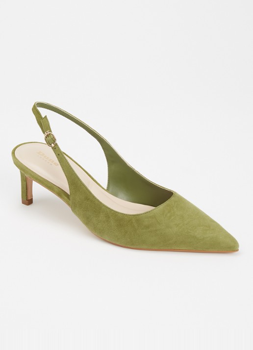 Dune London Celinna slingback van lakleer - voorkant 2 groen