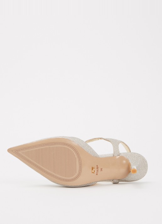 Dune London Channel sandalette met strass - detail 5 goud