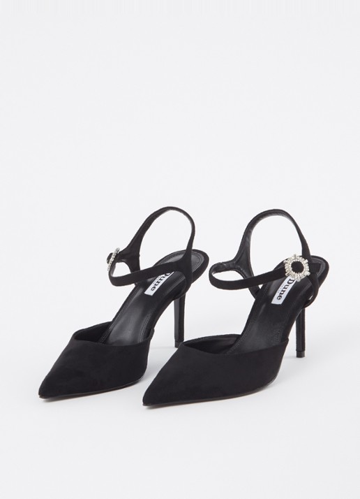 Dune London Channel sandalette met strass - detail 2 zwart